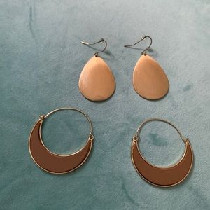 Time and Tru Gold Earrings set of two